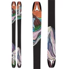 Atomic Bent 90 Skis 2023 bottom with rainbow mountain design.