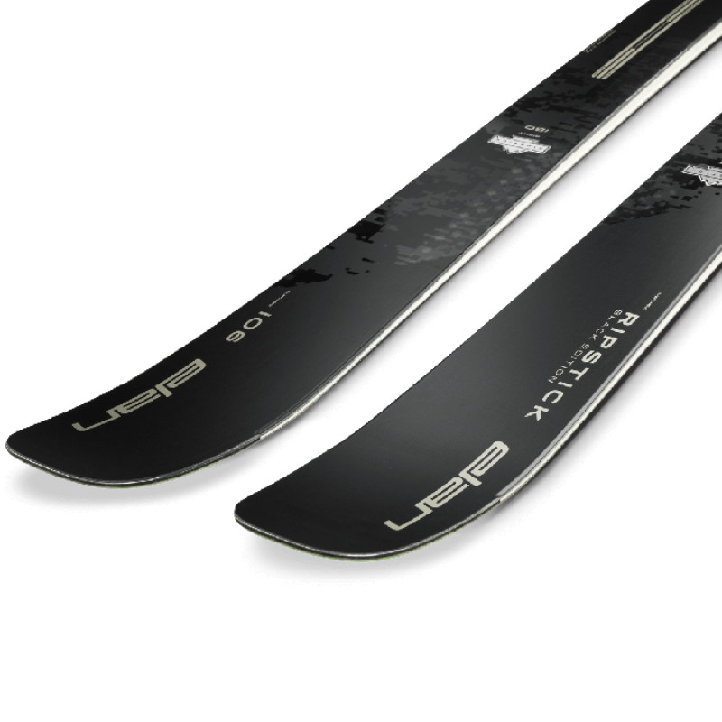 Elan Ripstick 106 Black Edition Skis 2023 in black with camo.