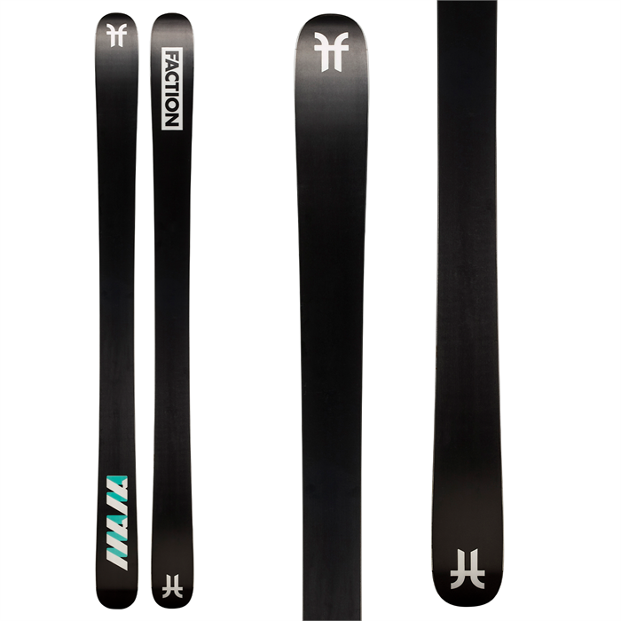 Faction Mana 2 Skis 2023 in black with white pattern.