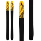 black and yellow Atomic Backland 107 Skis 2023