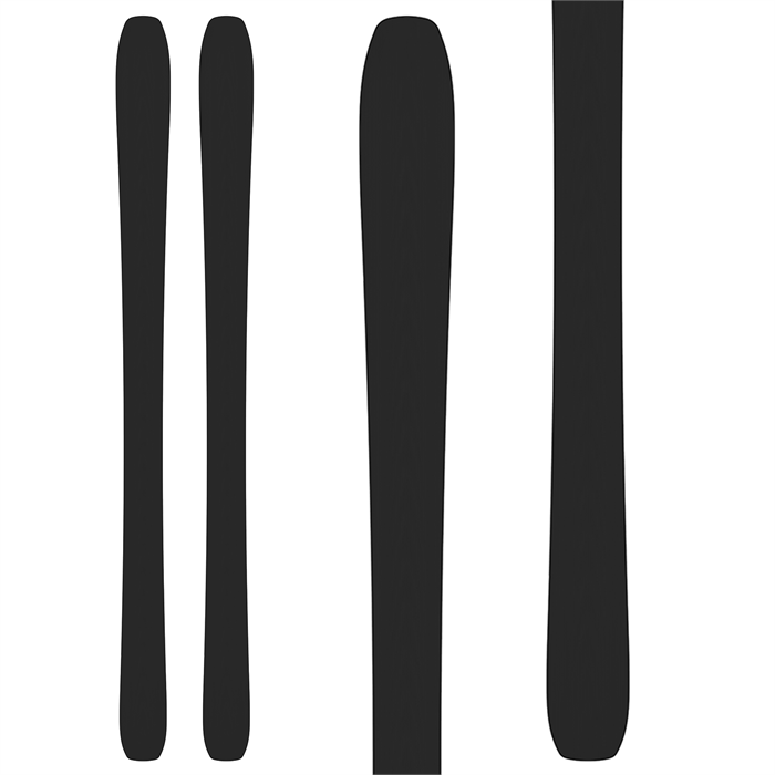 Atomic Maven 86 Women’s Skis 2023 bottom in black.