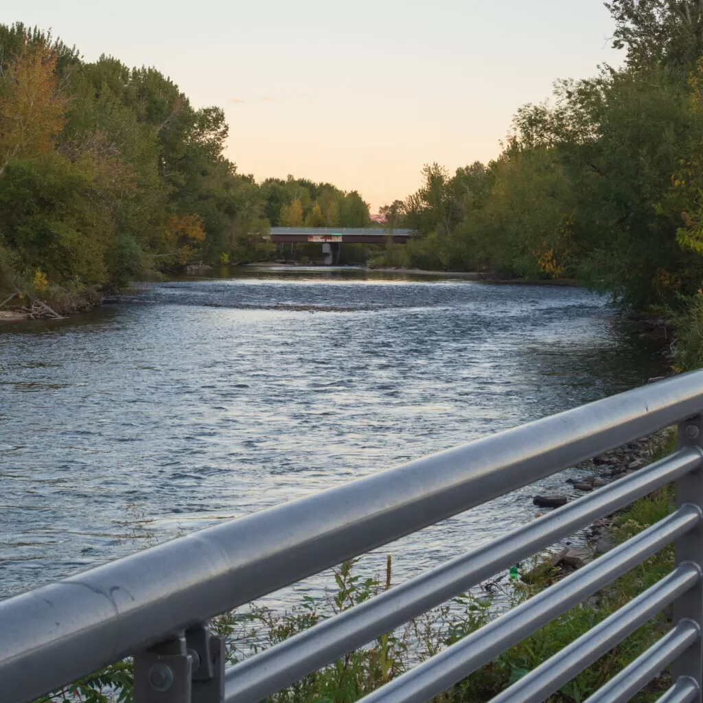 Boise River from the Broadway bridge looking upstream shot by Hunter Smith