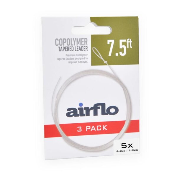 Airflo Copolymer Tapered 7.5 ft Leader 3 Pack