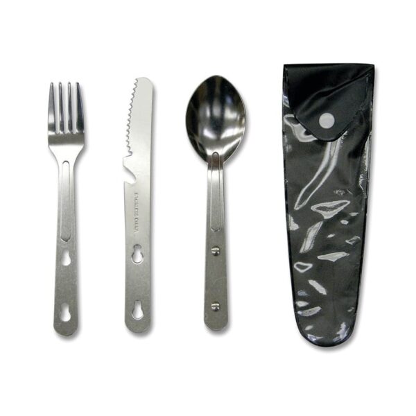 Stansport Stainless Steel Knife, Fork, and Spoon Set